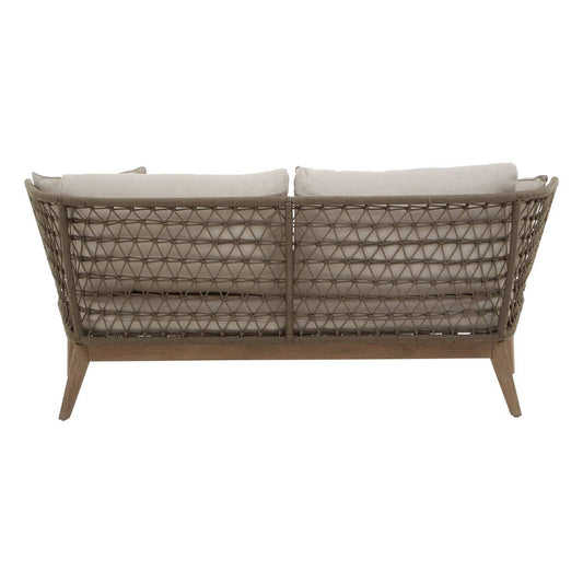 Opus Grey Woven Rope Three Seater Sofa with Cushions