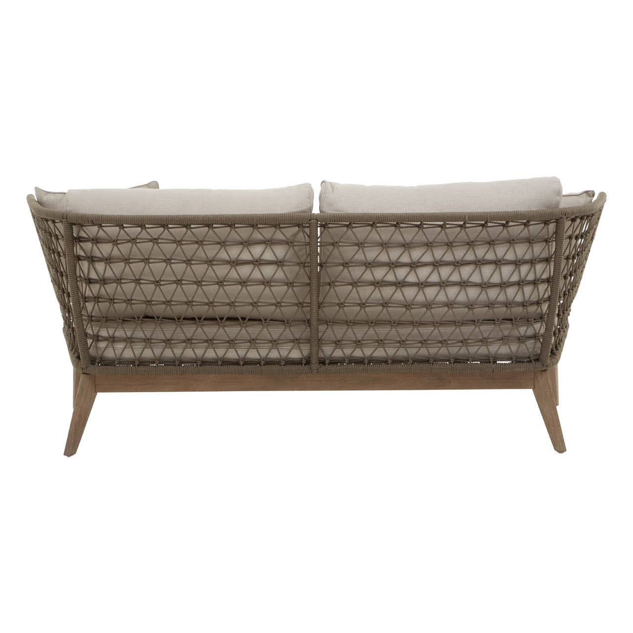 Opus Grey Woven Rope Three Seater Sofa with Cushions